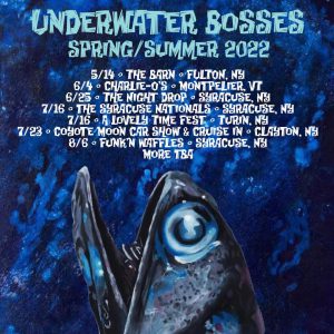 Upcoming shows! 
The Night Divides the Ride vinyl now shipping! CDs, shirts and Aqua La Vista vinyl all still available at: https://underwaterbosses.bandcamp.com/music
Sharawaji Records