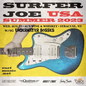 Surfer Joe w/sg Underwater Bosses 
Tonight at Al's Wine & Whiskey Lounge Syracuse, NY. 10pm. Free show!
