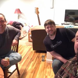 Just finished bass tracks for #thenightdividestheride
and having a laugh at our April Fools Day surprise.